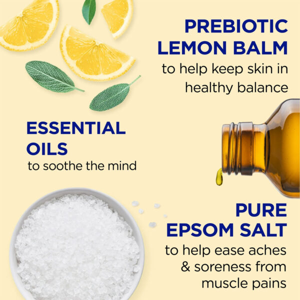 Epsom Salt Magnesium Soak Prebiotic Lemon Balm - Image 2